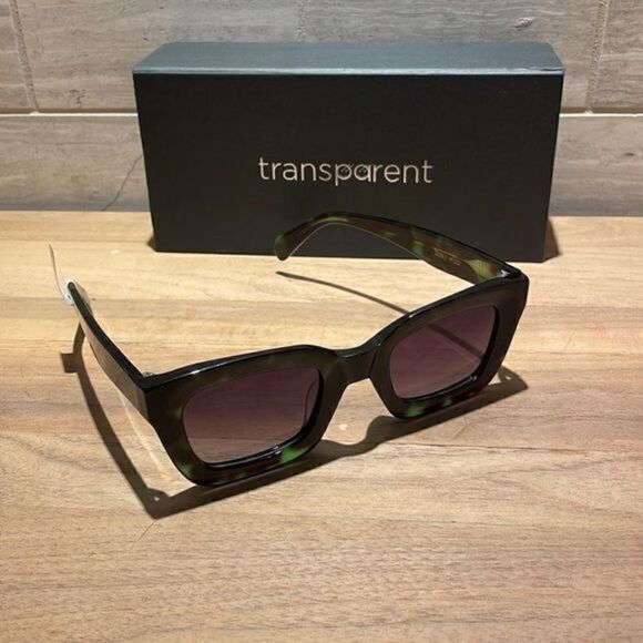 Anthropologie x Transparent Sunglasses Marnie Green Tie Dye Polarized NWT main image 10